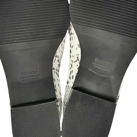 BLONDO Emelia Ankle Black White Snakeskin Waterproof Chelsea Ankle Boots 8M NIB - Picture 7 of 9